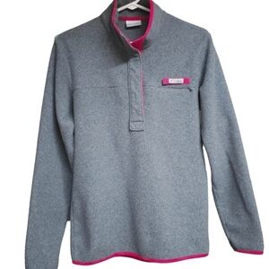 COLUMBIA Gray PFG Split Neck Jacket